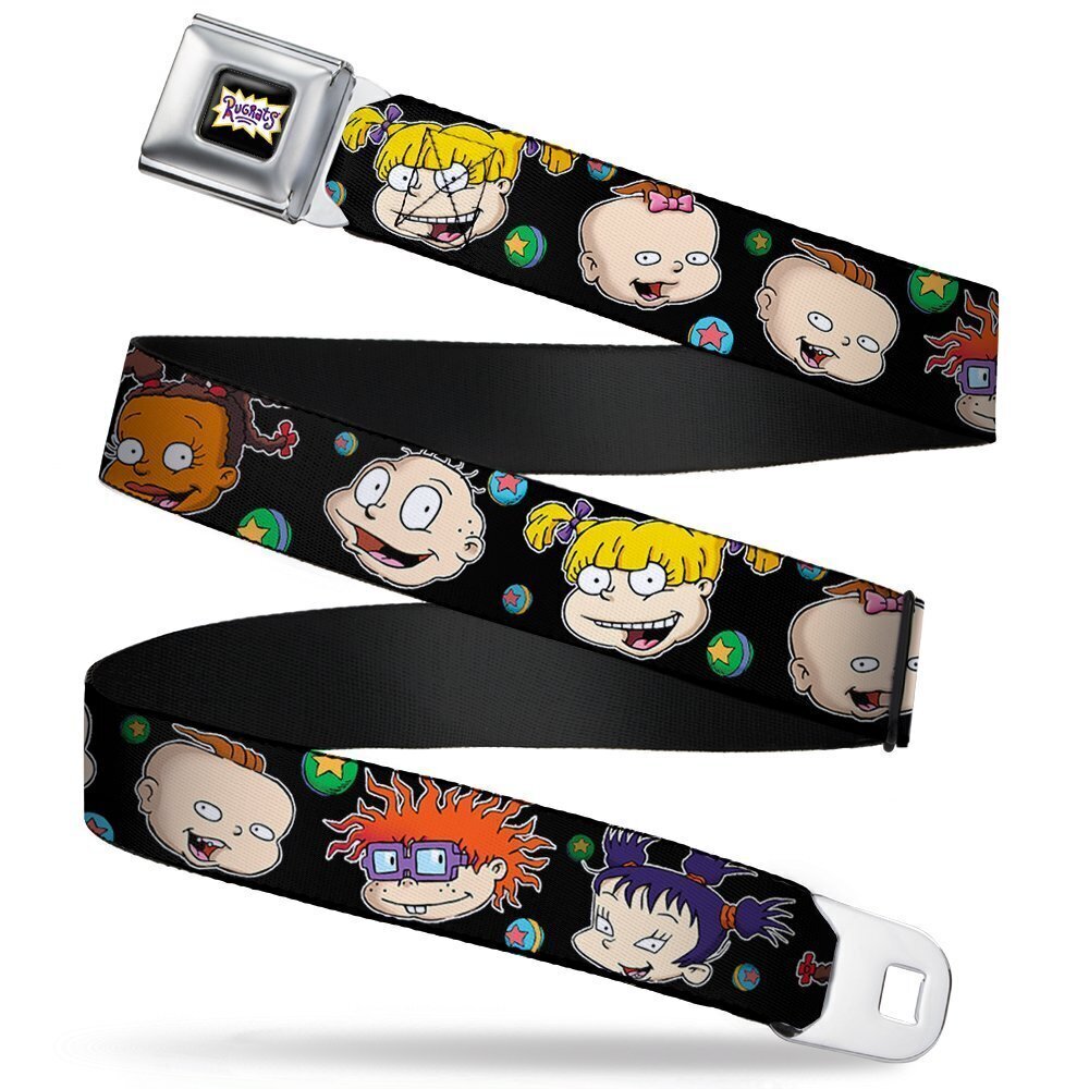 4872 Seatbelt Belt Rugrats Character Expressions Black 1.0" Wide